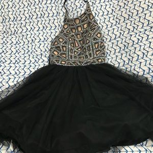Short black homecoming dress